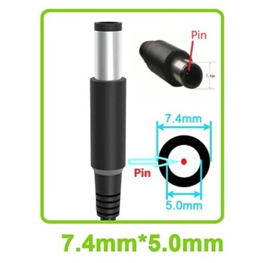 Sạc Dành Cho Laptop HP CQ43 CQ40 CQ45 DV4 DV5 DV6 6510b 6530b 45W 65W 90W ĐẦU KIM LỚN (7.4*5.0mm) – Zin New