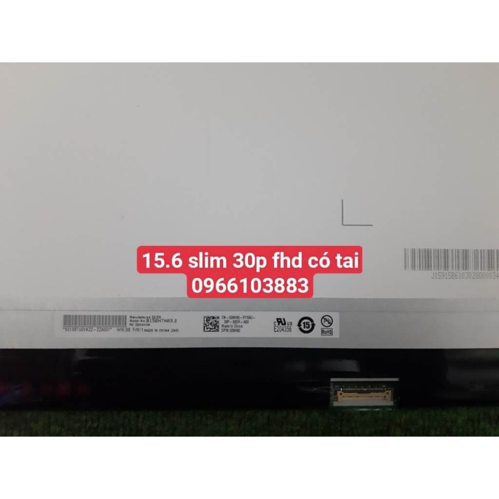 Màn Hình Laptop Dell 7559 3567 3568 3559 5568, Acer E5-575, Asus GL552 F560 GL553 15.6” SLIM 30P FULL HD CÓ CHÂN ỐC New