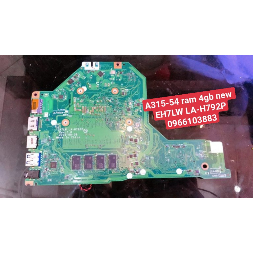 MAINBOARD  ACER A315-54 i3 RAM 4GB EH7LW LA-H792P NEW