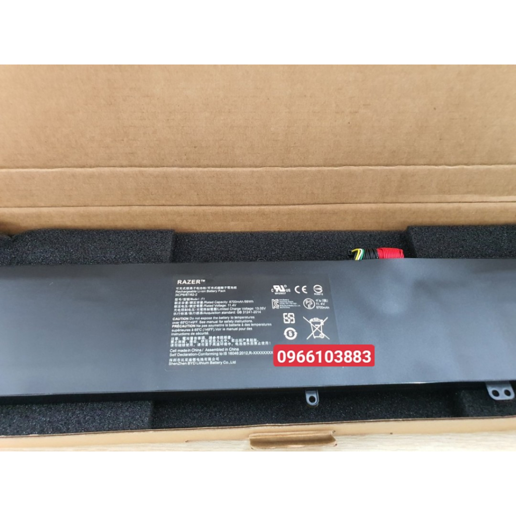 Pin Dành Cho RAZER Blade Pro 17.3'' 4K RZ09-0166 RZ09-01663E52 RZ09-01 RZ09-01662E54 01663E52-R3U1 8700mAh Zin New