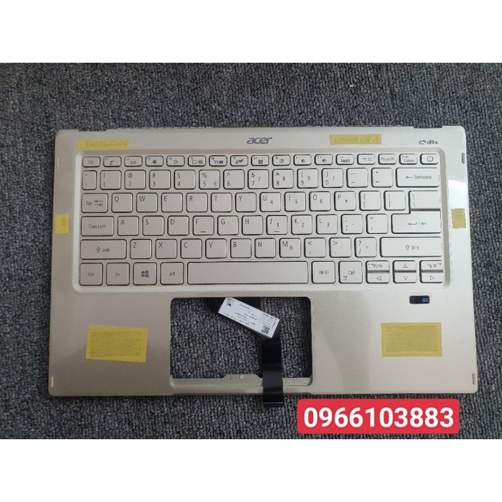 Vỏ Mặt C Kèm Phím Dành Cho Laptop Acer SF514-55T SF514-55 6B.HX9N8.001 6B.A6SN8.001 Màu Vàng - Màu Xanh Có Đèn New