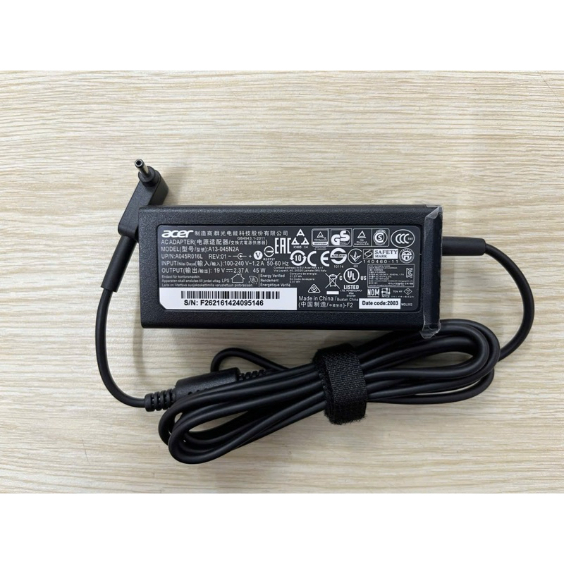 Sạc Dành Cho Laptop ACER SF314-55 S5-391 A315-34 19V – 2.37A 45WH VÀ 19V – 3.42A 65WH ĐẦU NHỎ (3.0*1.1mm) – ZIN NEW