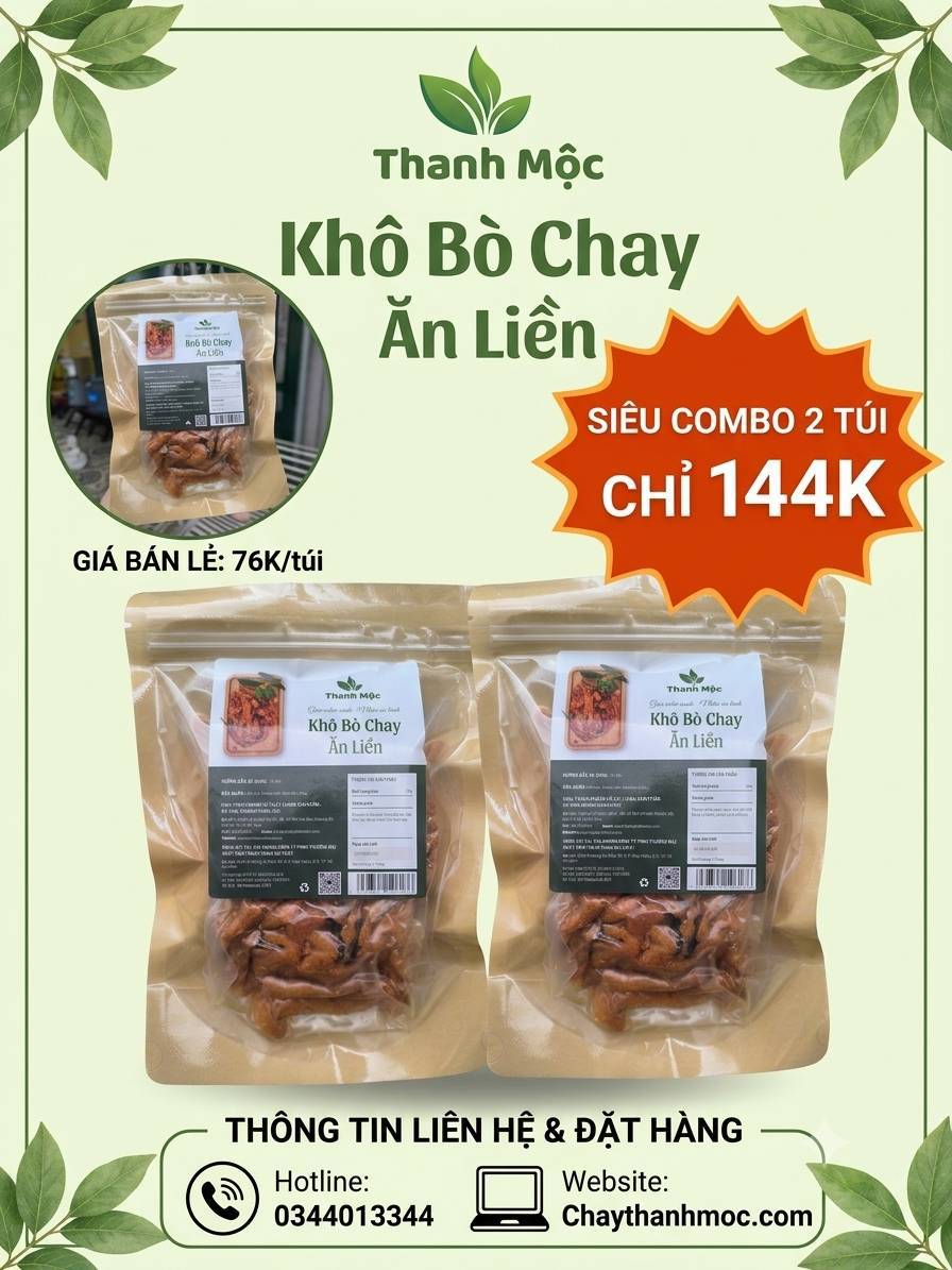 Combo 2 khô bò