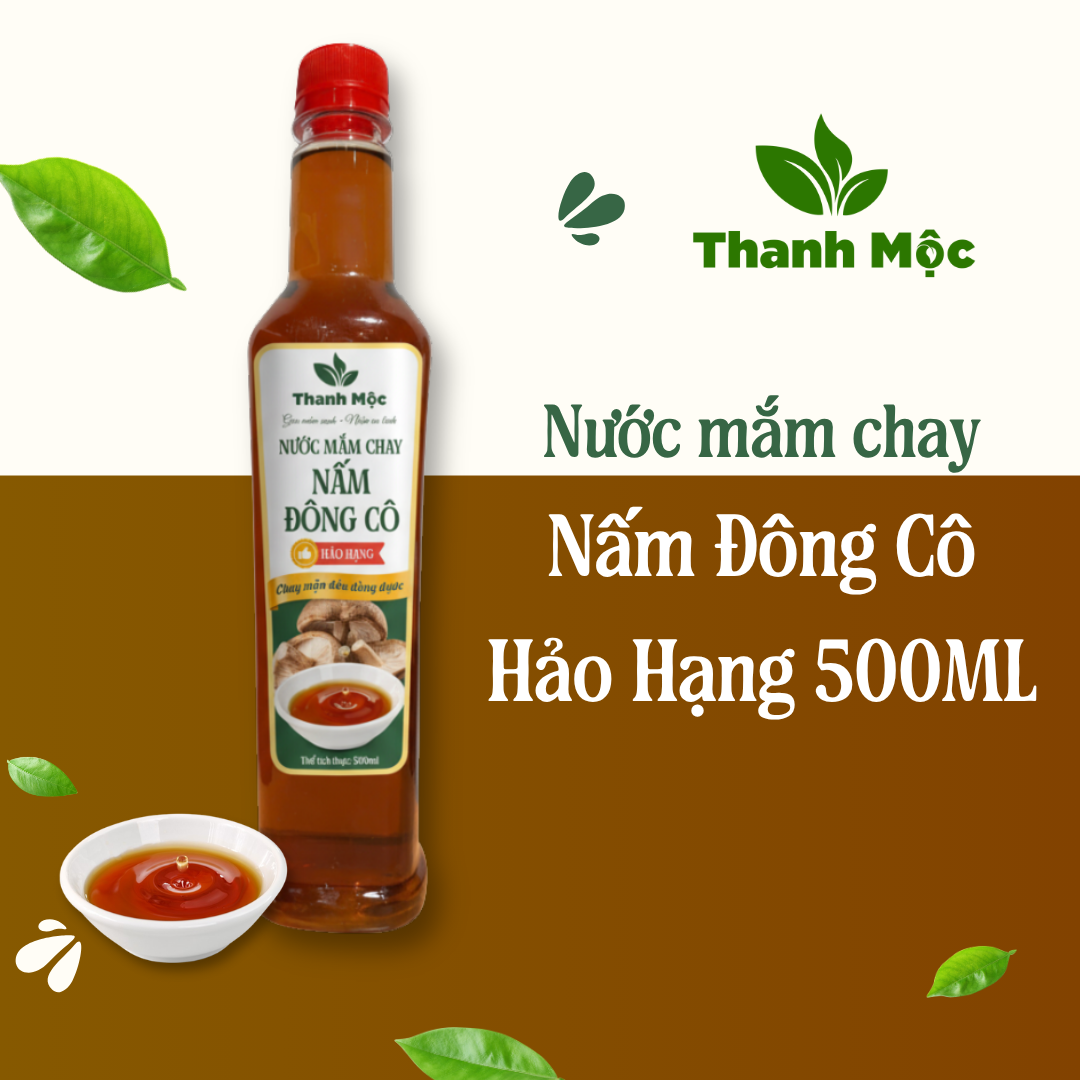 Nước Mắm Chay Nấm Đông Cô Hảo Hạng Thanh Mộc 500ml