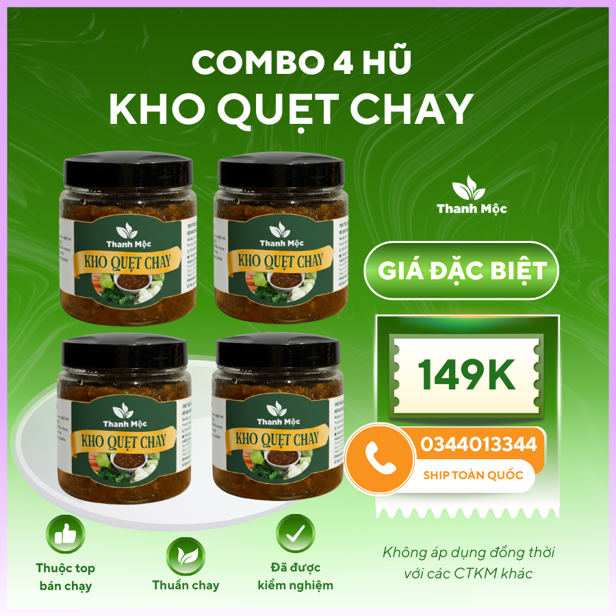 4 HŨ KHO QUẸT CHAY