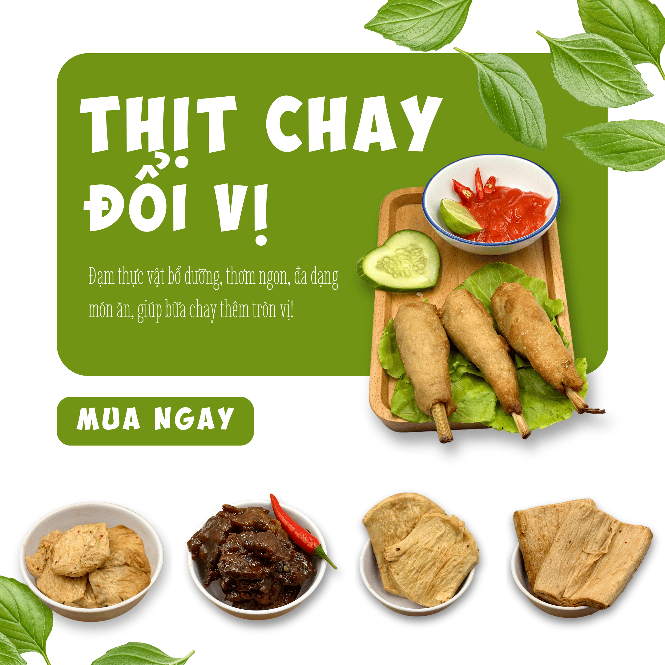 banner thịt chay đổi vị Thanh Mộc