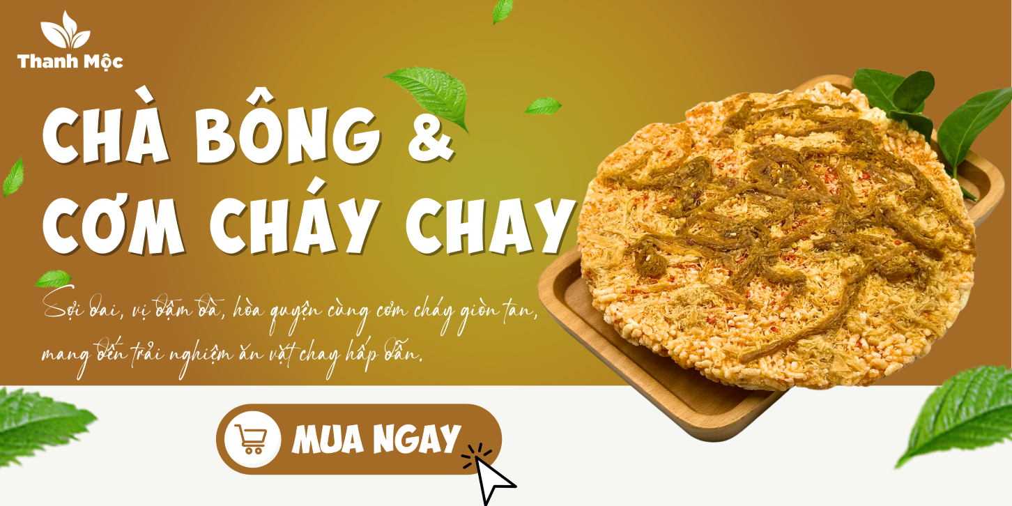 Chà bông cơm cháy chay Thanh Mộc