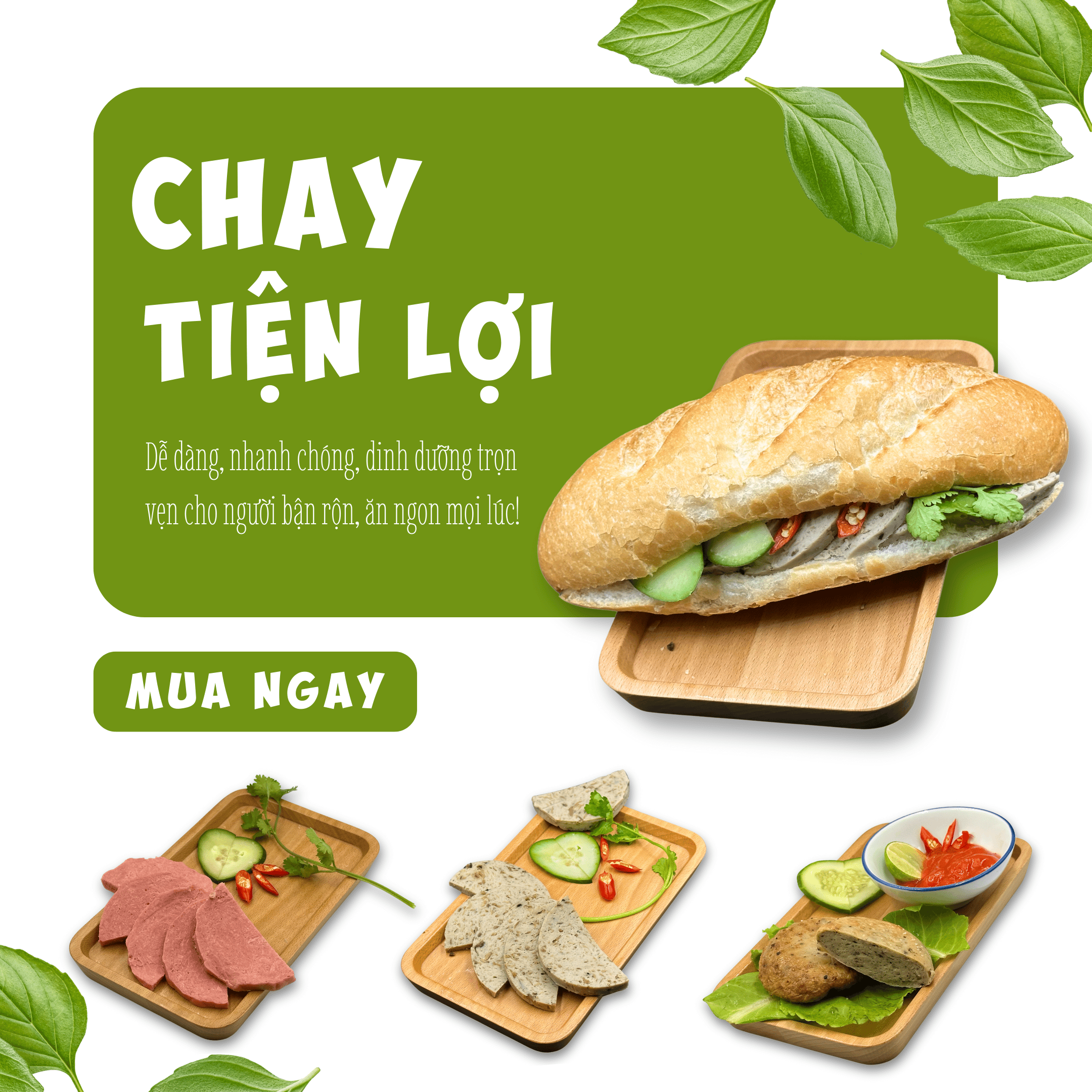 Banner thực phẩm chay Tiện Lợi Tuệ Sanh