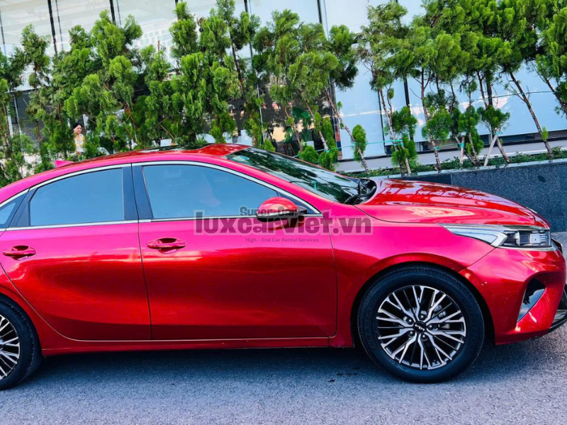 Thuê Xe Tự Lái Kia K3 4 Chỗ Màu Đỏ Tại Tp Quy Nhơn