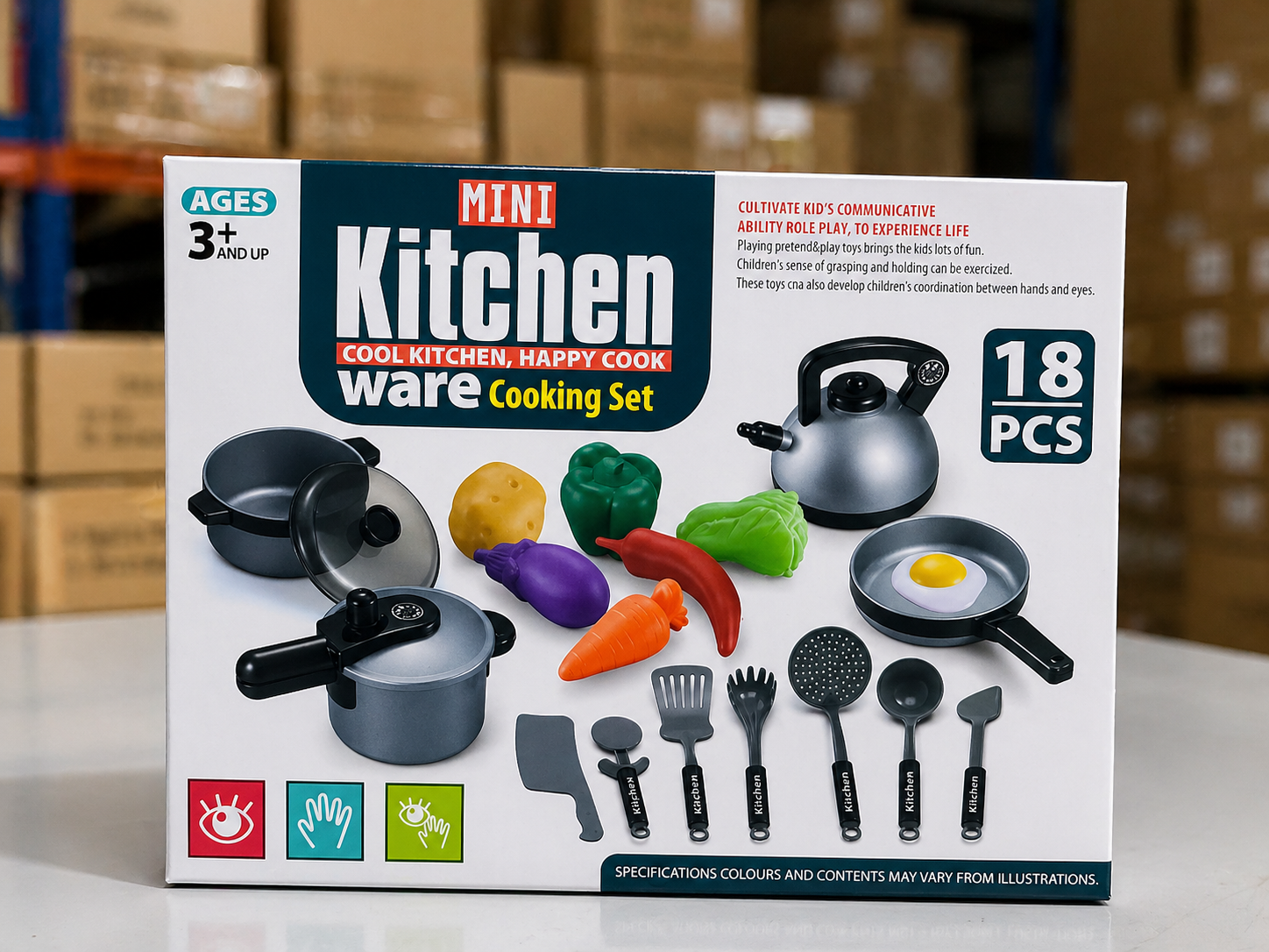 Bộ nấu ăn 18pcs XANH mã 5737