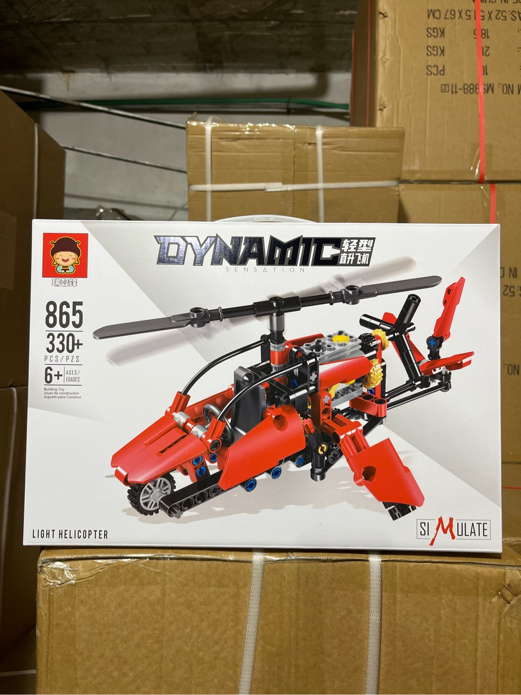 Bộ xếp hình máy bay trực thăng 330pcs mã 865