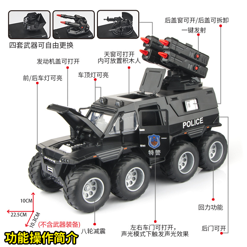 Xe cảnh sát bọc thép 1:24