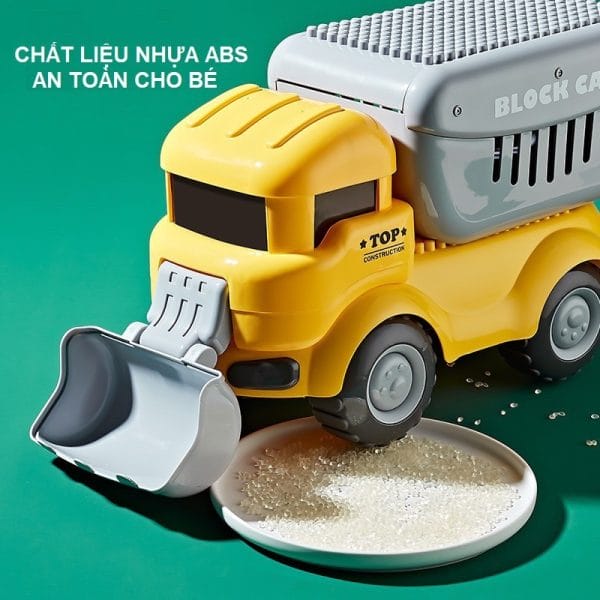Xe tải máy xúc chở Bộ xếp hình