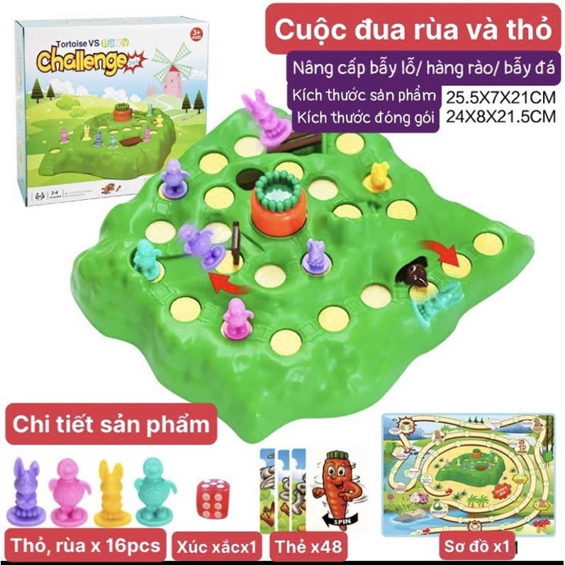 Bộ đồ chơi bẫy rùa và thỏ