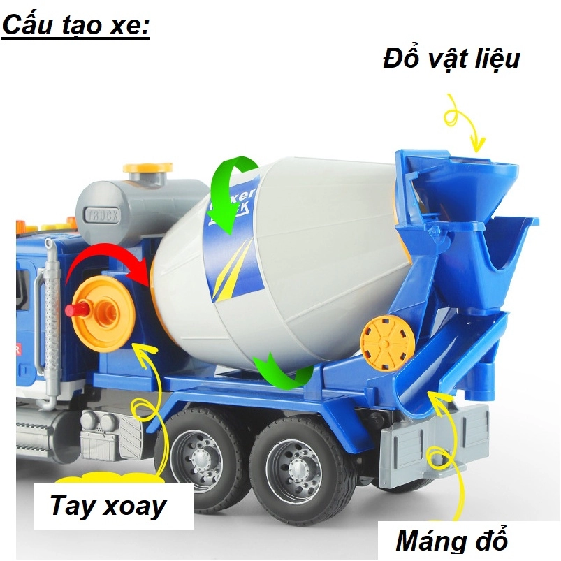Xe bồn trộn bê tông mã 666-52P