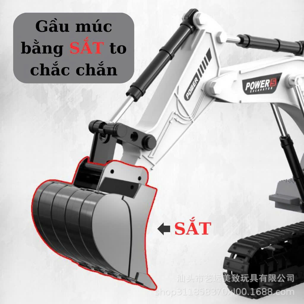 Máy xúc điều khiển đen