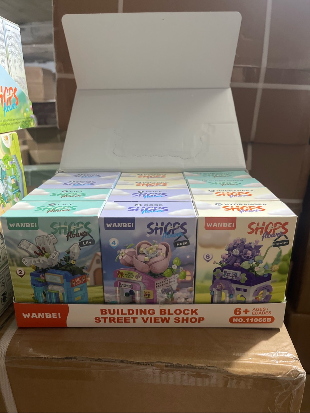 Bộ xếp hình tiệm hoa mini mã 11066B (bán khay 12 hộp)