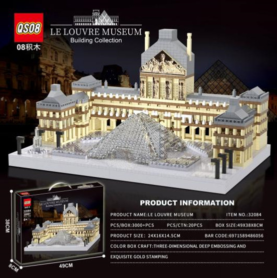 Bộ xếp hình Bảo tàng Louvre 3000pcs mã 32084