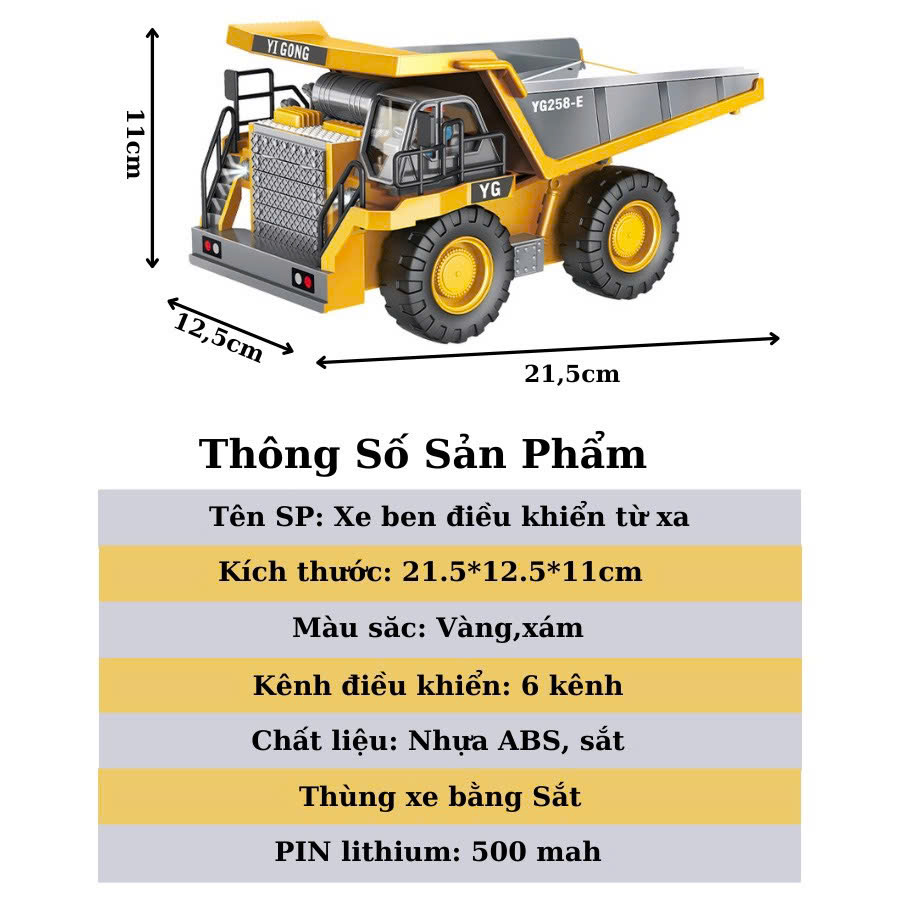 Xe Ben điều khiển từ xa