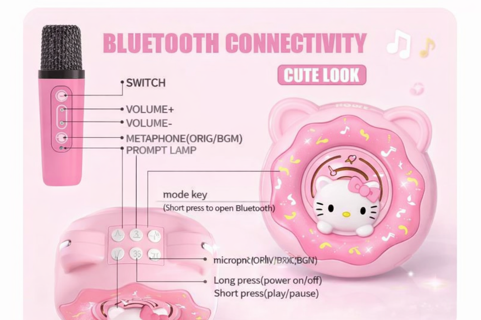 Loa Bluetooth có micro dành cho trẻ em mã 945-18 (Tiếng Anh)