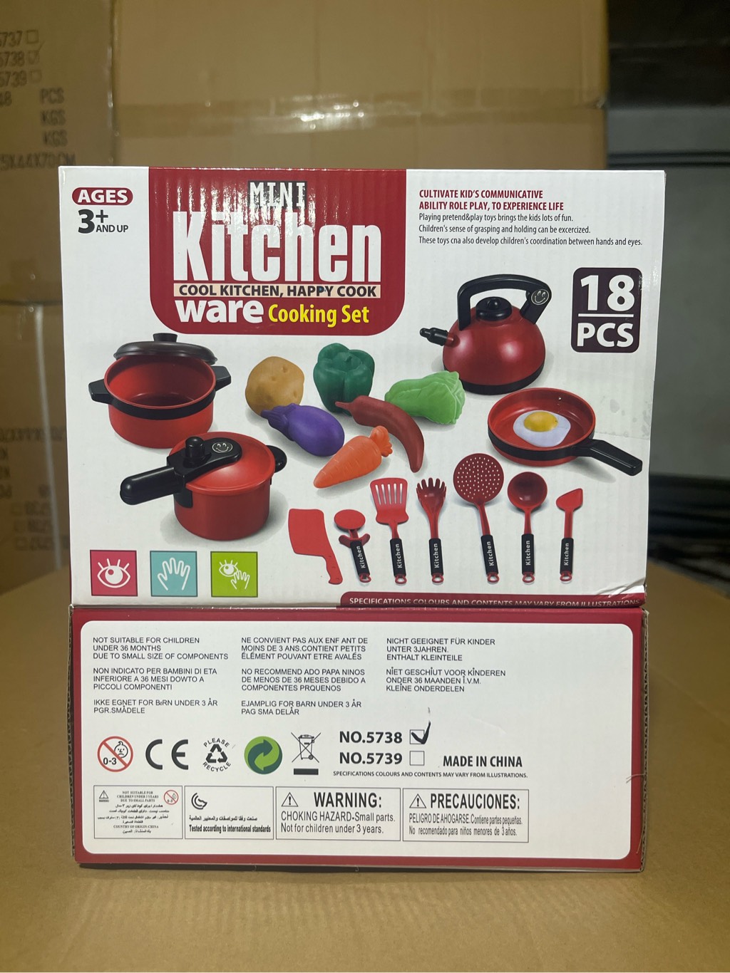 Bộ nấu ăn 18pcs ĐỎ mã 5738