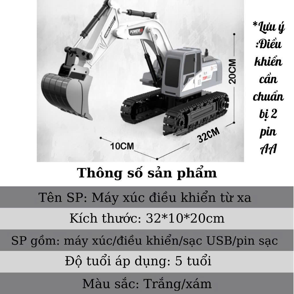 Máy xúc điều khiển đen