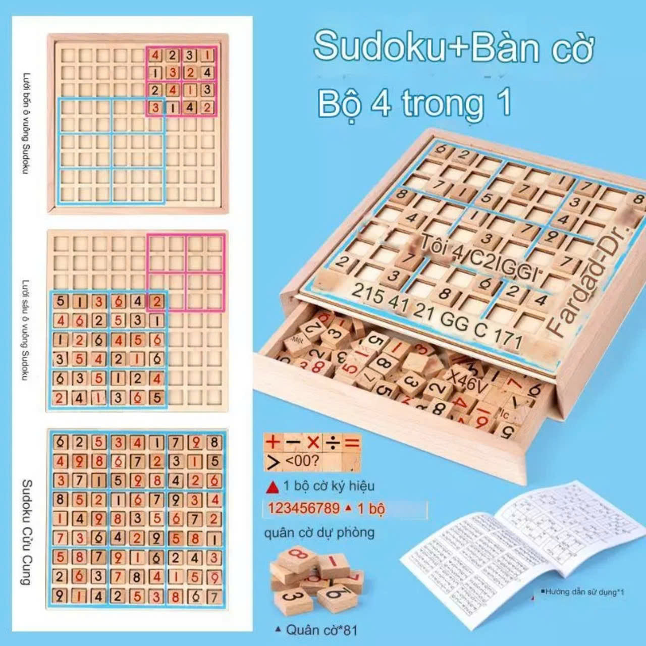 Bảng Sodoku 9 ô vuông mã SD