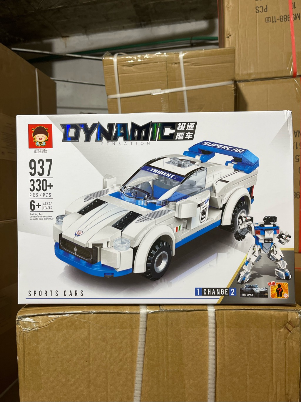 Bộ xếp hình xe đua biến hình robot 330pcs mã 937