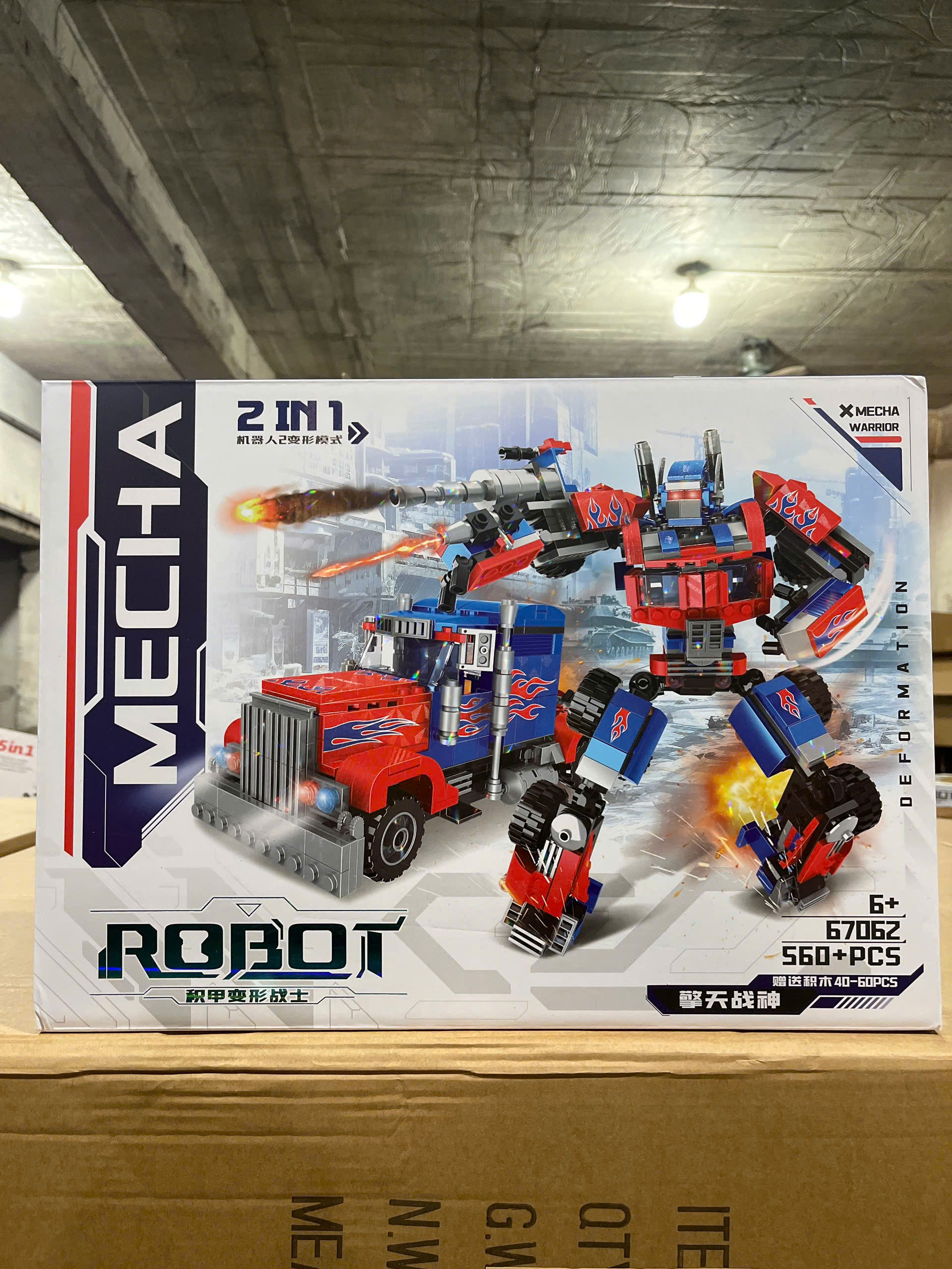 Bộ xếp hình biến hình robot 2in1 527pcs mã 67062