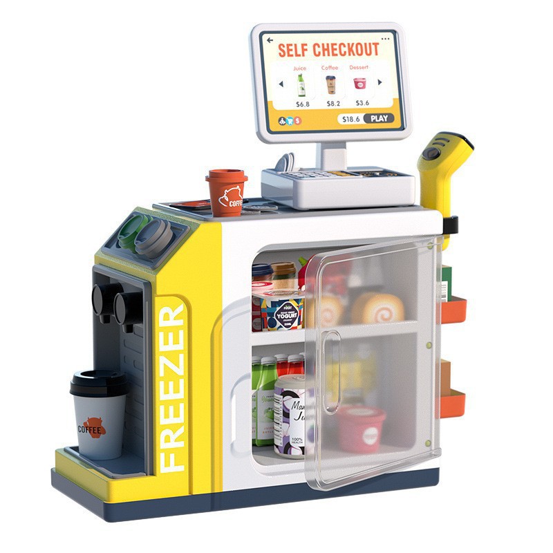 Quầy tính tiền siêu thị mini mã 668-125 Màu Vàng