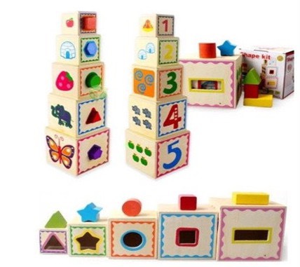Tháp hộp gỗ 5 tầng