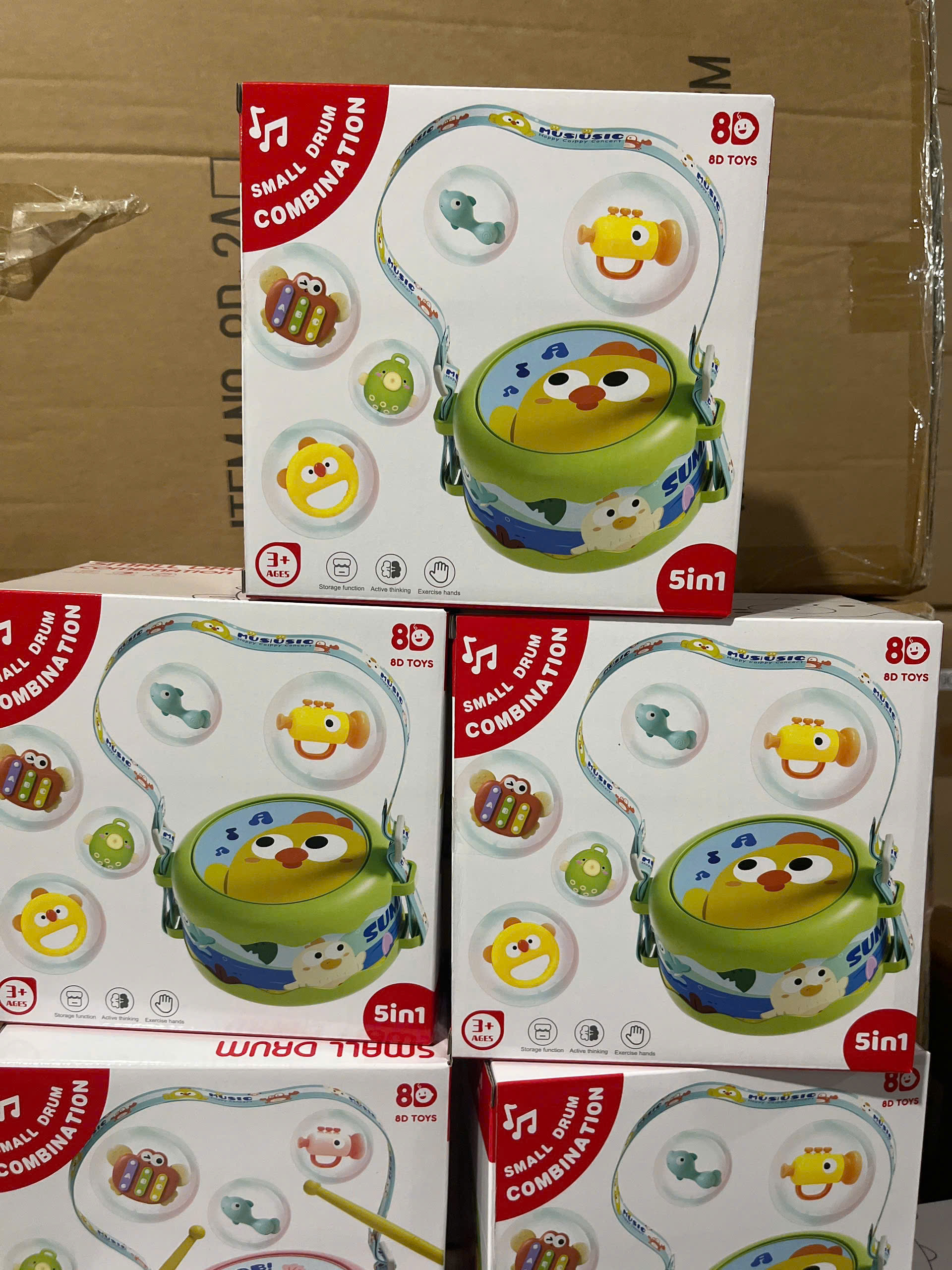 Trống đa năng 5in1 Xanh-Hồng