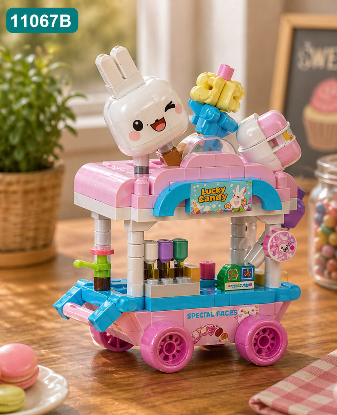 Bộ xếp hình quầy ăn vặt mini mã 11067B (bán khay 12 hộp)