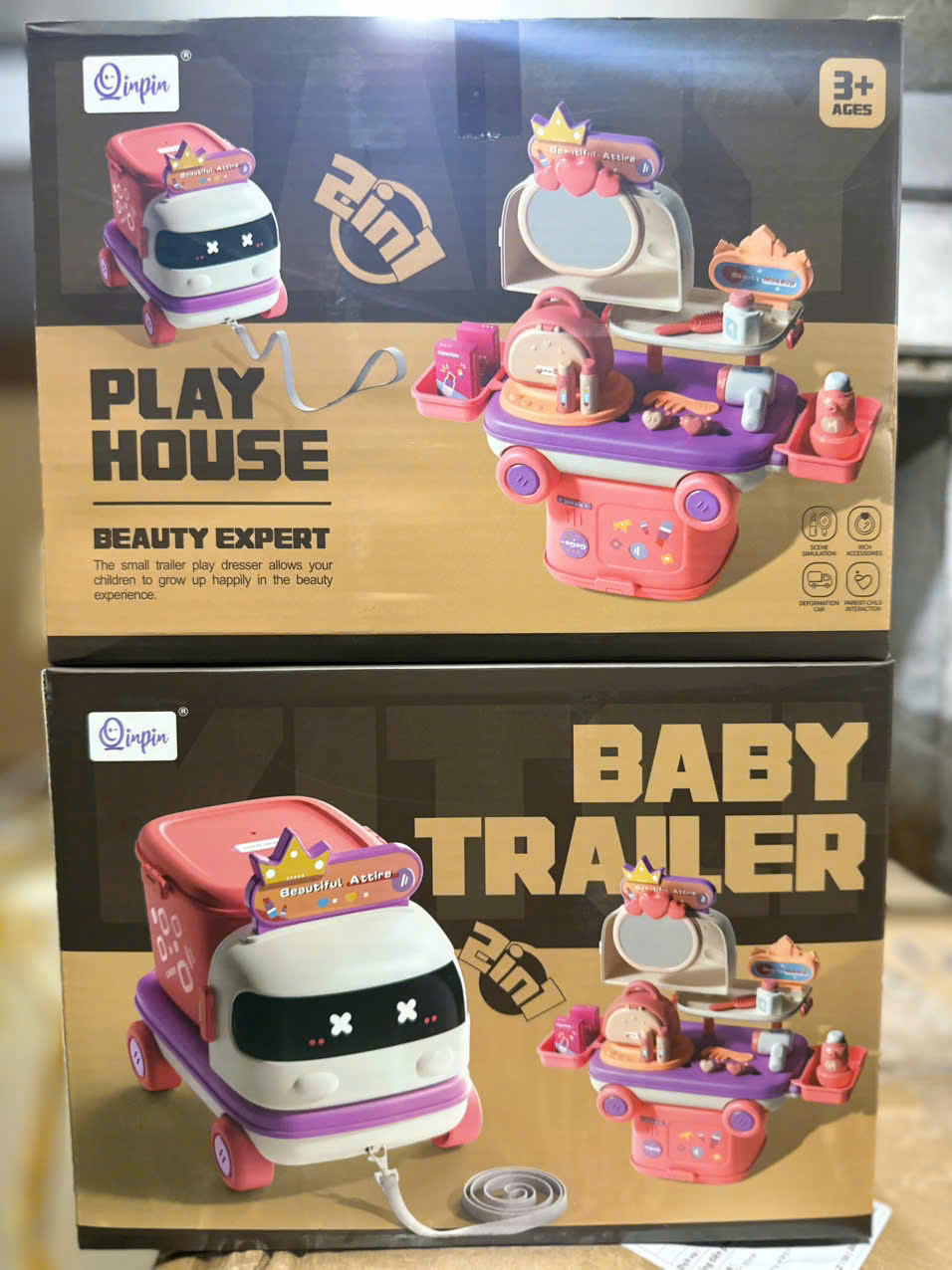 Ô tô 2in1 biến hình trang điểm cam vỏ đẹp