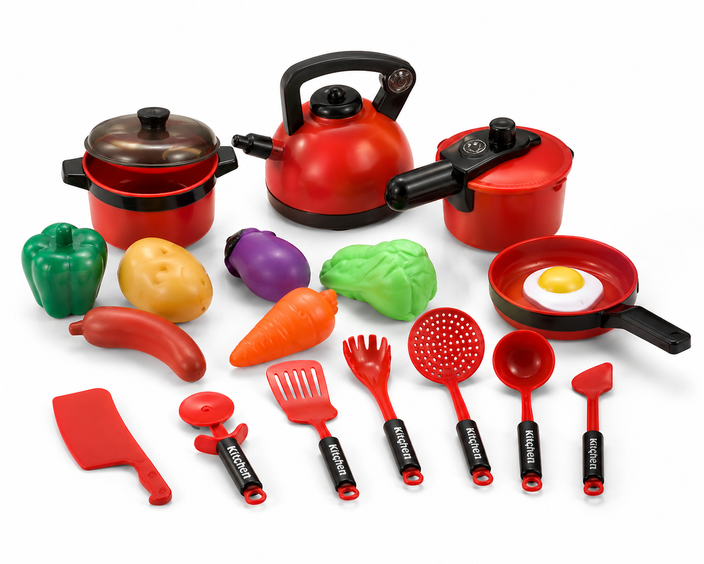 Bộ nấu ăn 18pcs ĐỎ mã 5738