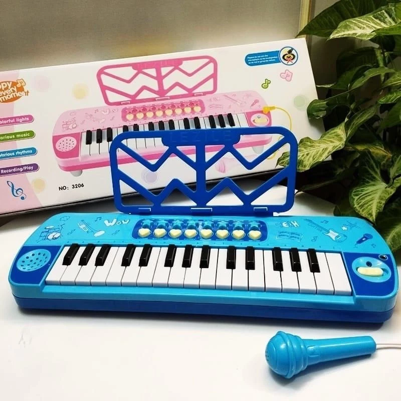 Đàn 32 phím xanh, hồng