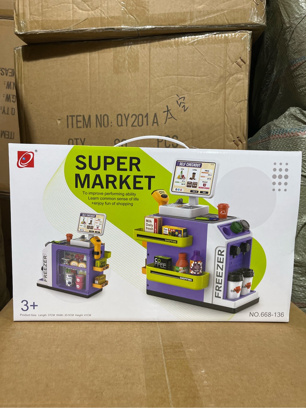 Quầy tính tiền siêu thị mini mã 668-136 Màu Tím