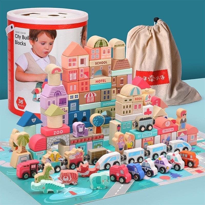 Chỉ bán nguyên thùng-Bộ mô hình thành phố 
120 chi tiết