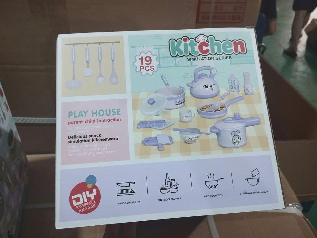 Bộ nấu ăn 20pcs (Thỏ tím, Khủng long)