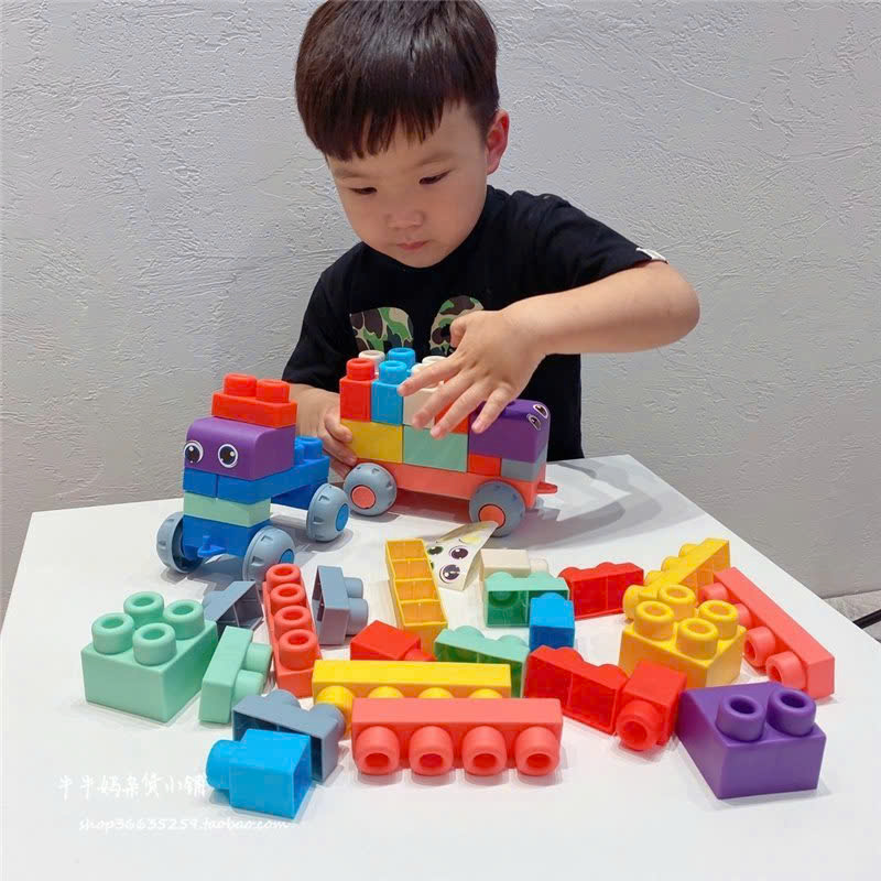 Bộ xếp hình 50pcs màu XANH mã XM3011