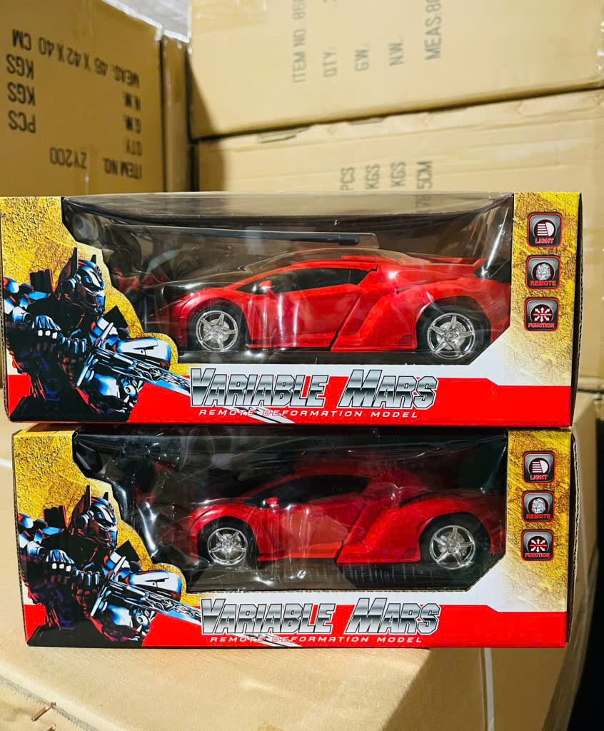 Xe điều khiển biến hình robot đỏ 889-18