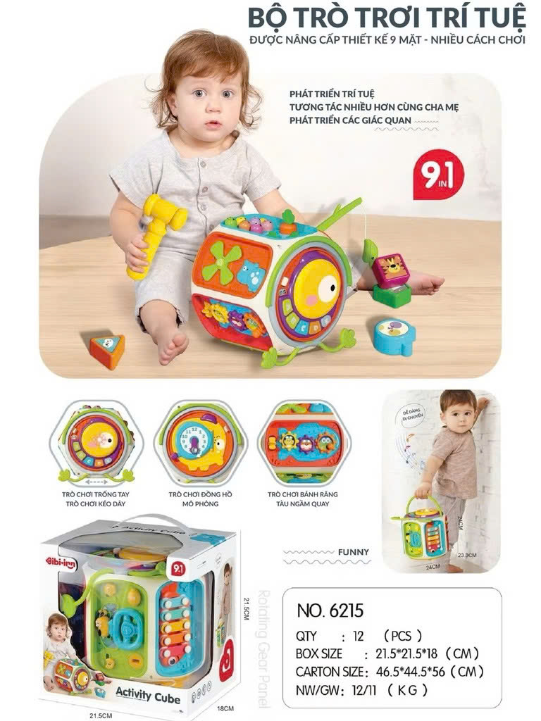 Khối đồ chơi phát nhạc 9in1