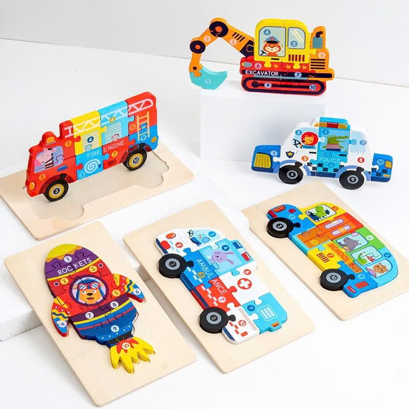 Ghép hình gỗ nổi PTGT 3D mã PT-6