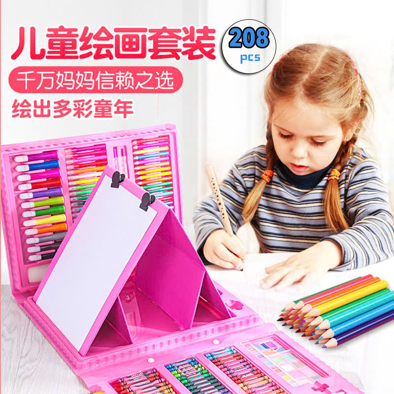 Tô màu 208pcs màu Xanh, Hồng