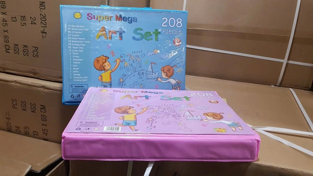 Tô màu 208pcs màu Xanh, Hồng