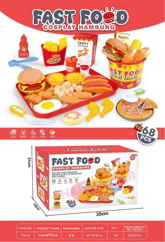 Set đồ ăn nhanh 68pcs mã 776-44