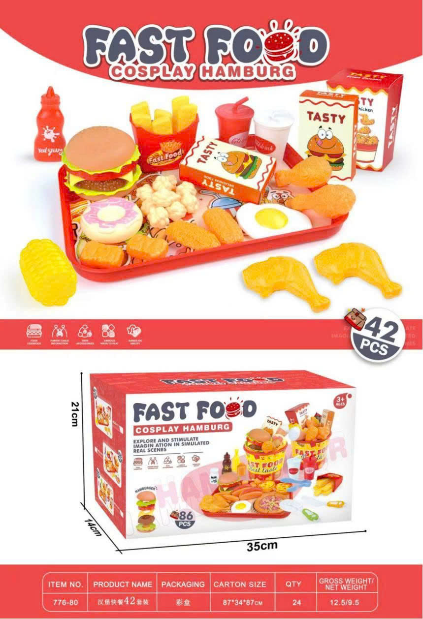 Set đồ ăn nhanh 41pcs mã 776-42