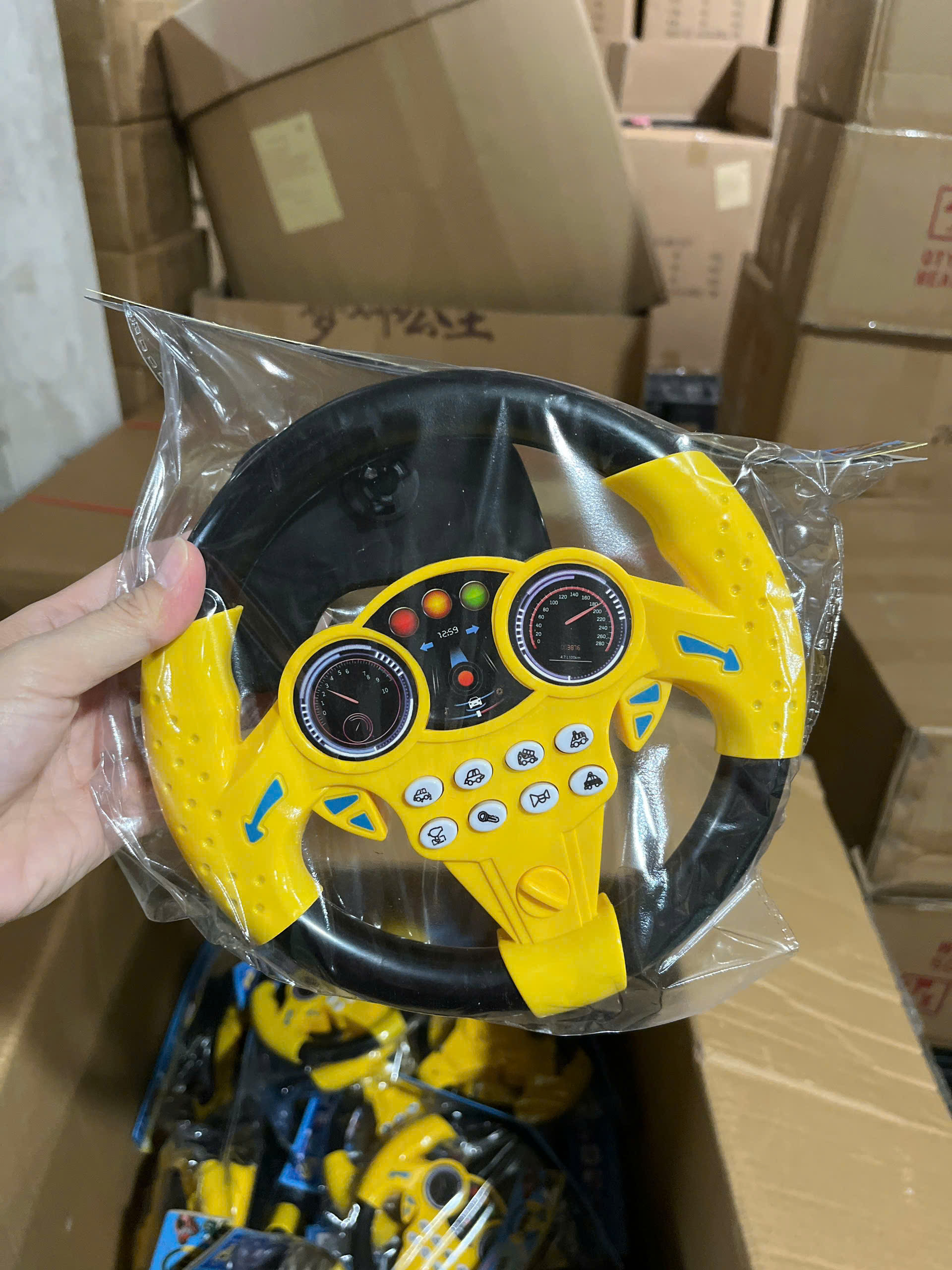 Vô lăng túi màu VÀNG ĐEN mã 1226-2A