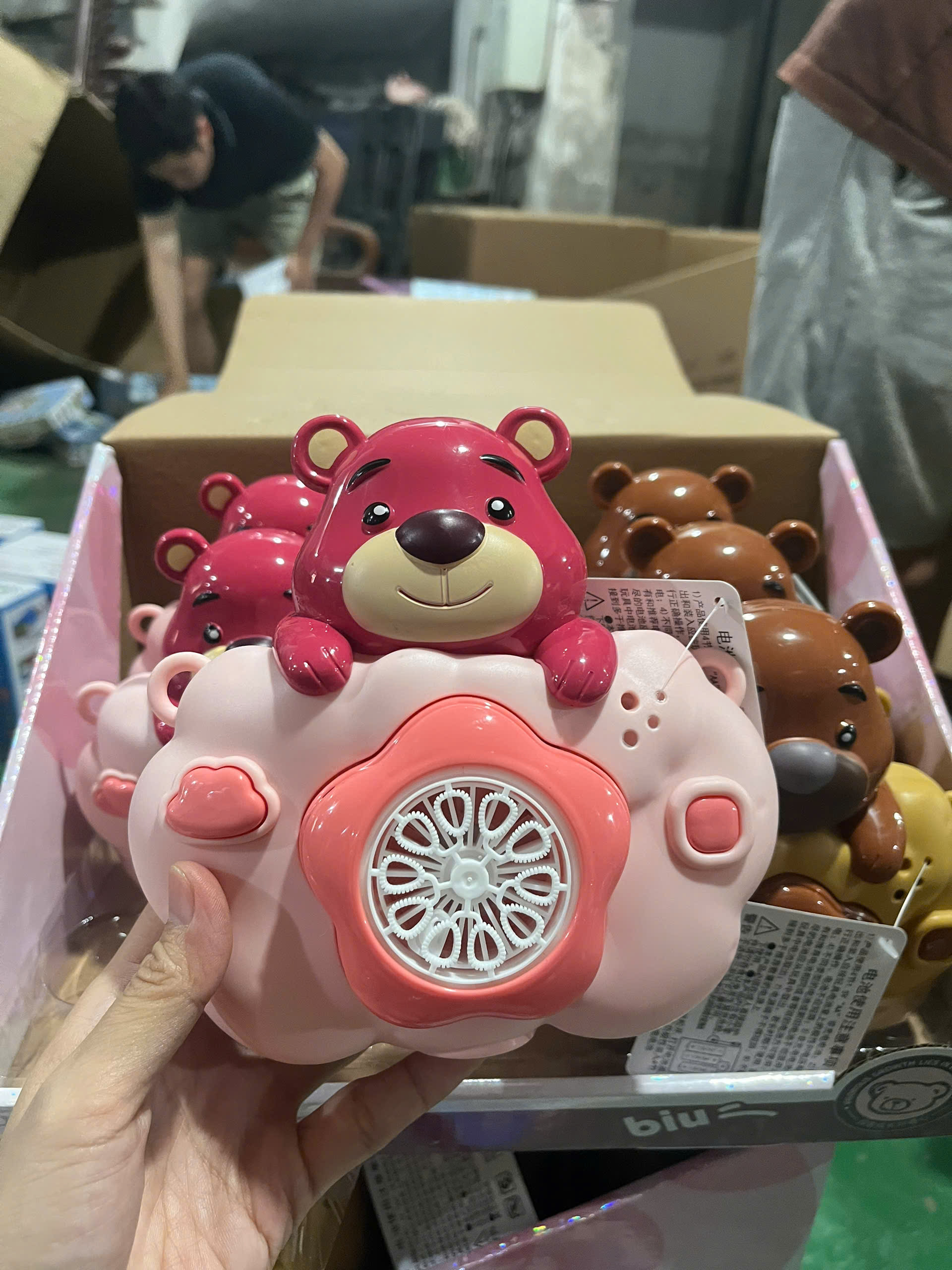 Máy ảnh bong bóng hình GẤU mã 6829-5C (Bán khay 6 cái)