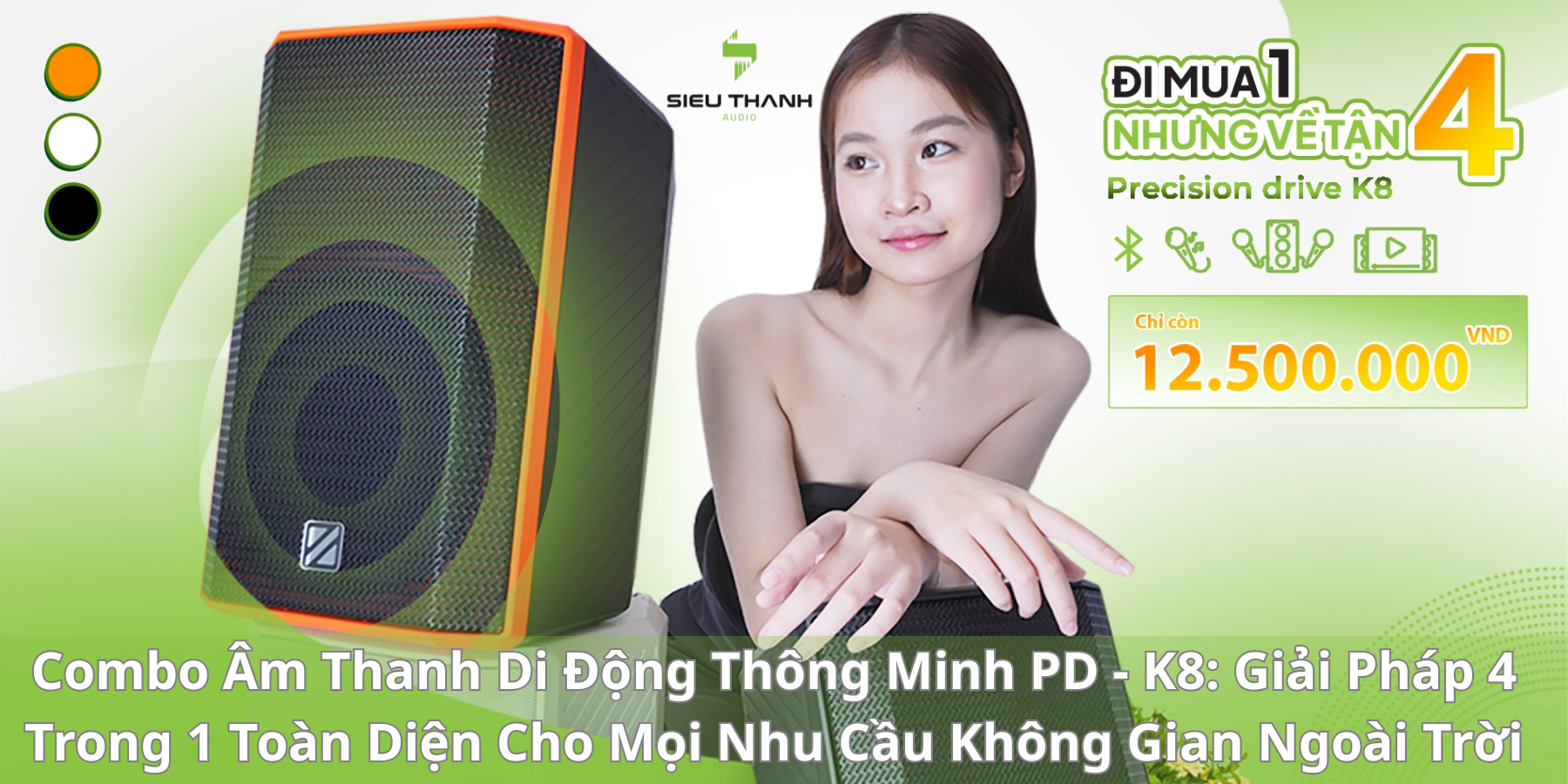 Combo Âm Thanh Di Động Thông Minh PD - K8: Giải Pháp 4 Trong 1 Toàn Diện Cho Mọi Nhu Cầu